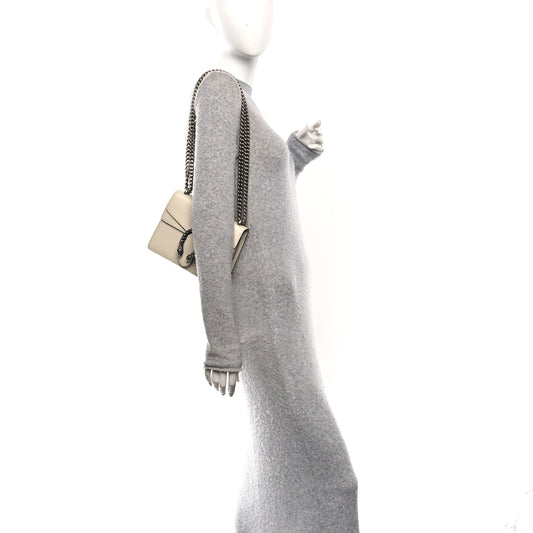 Textured Calfskin Crystal Mini Dionysus Shoulder Bag Mystic White