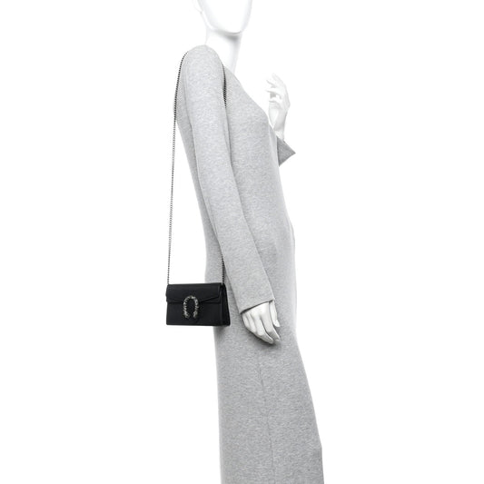 Calfskin Super Mini Dionysus Shoulder Bag Black