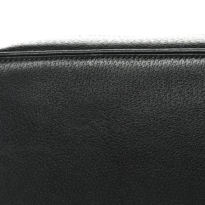 Textured Dollar Calfskin Medium Ophidia Shoulder Tote Bag Black