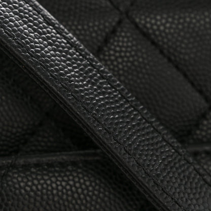 Caviar Quilted Large Business Affinity Flap Black
