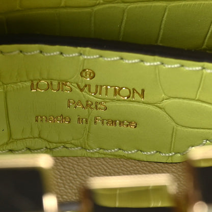 Iridescent Alligator Nano Capucines Lime
