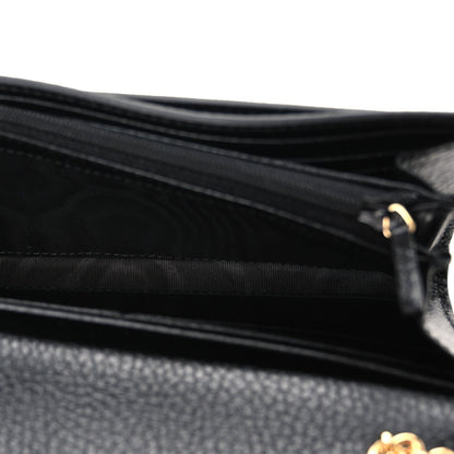 Dollar Calfskin GG Supreme Monogram Petite GG Marmont Wallet Chain Bag Black Beige Ebony
