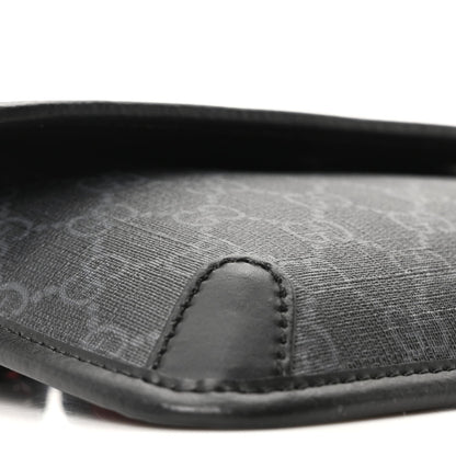 GG Supreme Monogram Web Slim Belt Bag Black Grey