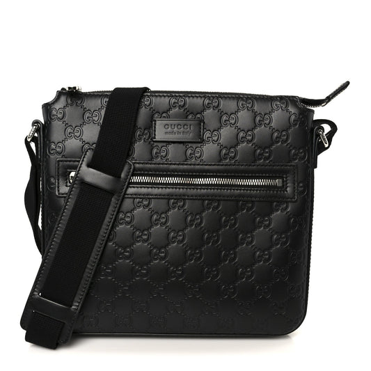 Guccissima Signature Small Messenger Bag Black