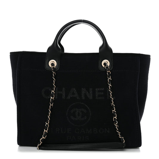 Mixed Fibers Small Deauville Tote Black