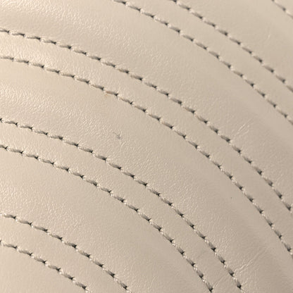 Calfskin Matelasse Small GG Marmont Shoulder Bag White