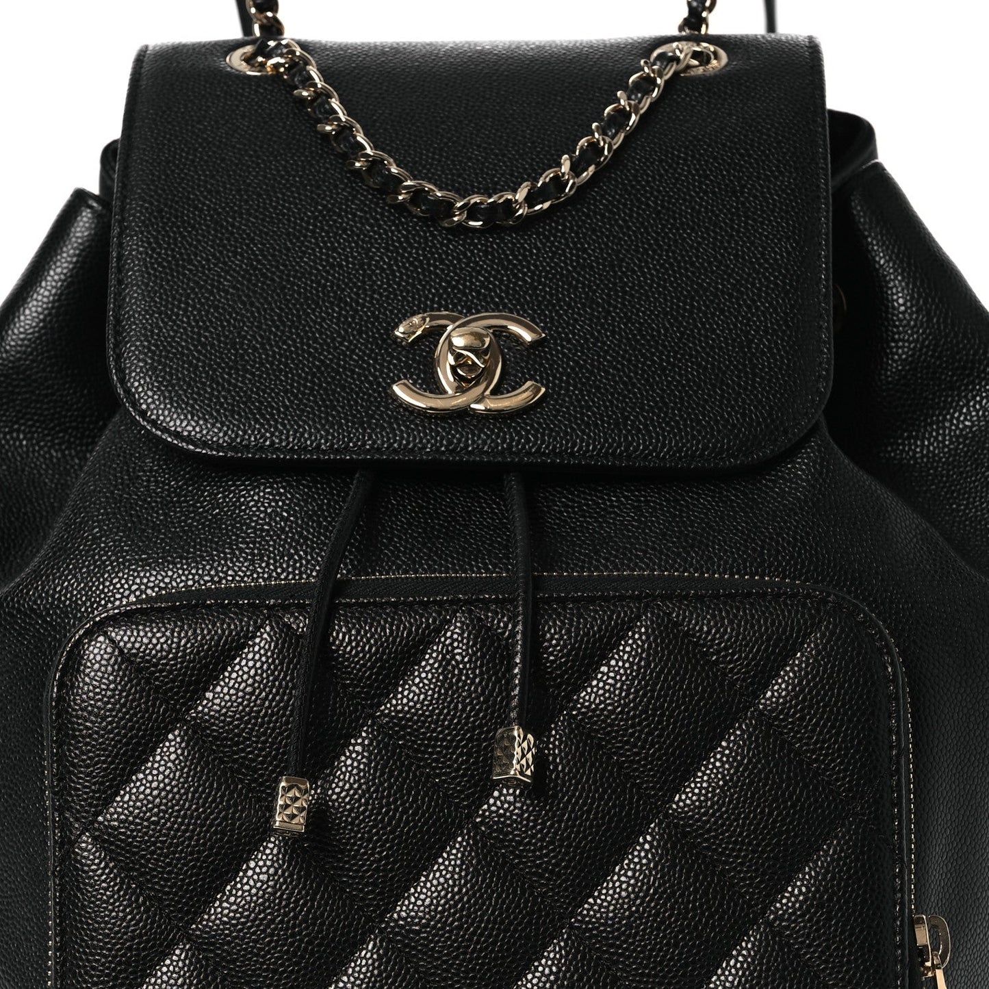 Caviar Quilted Business Affinity Backpack Black