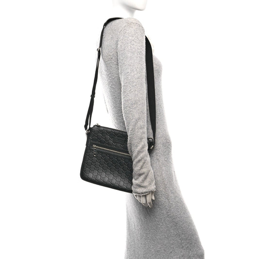 Guccissima Signature Small Messenger Bag Black