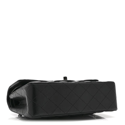 Lambskin Quilted Small Double Flap So Black
