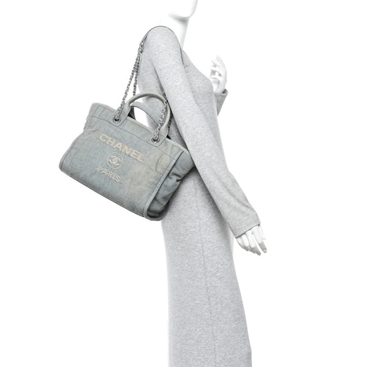 Denim Small Deauville Tote Light Blue