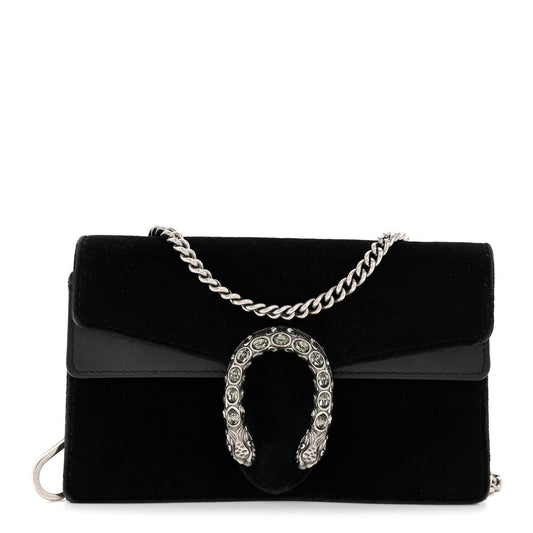 Velvet Super Mini Dionysus Shoulder Bag Black