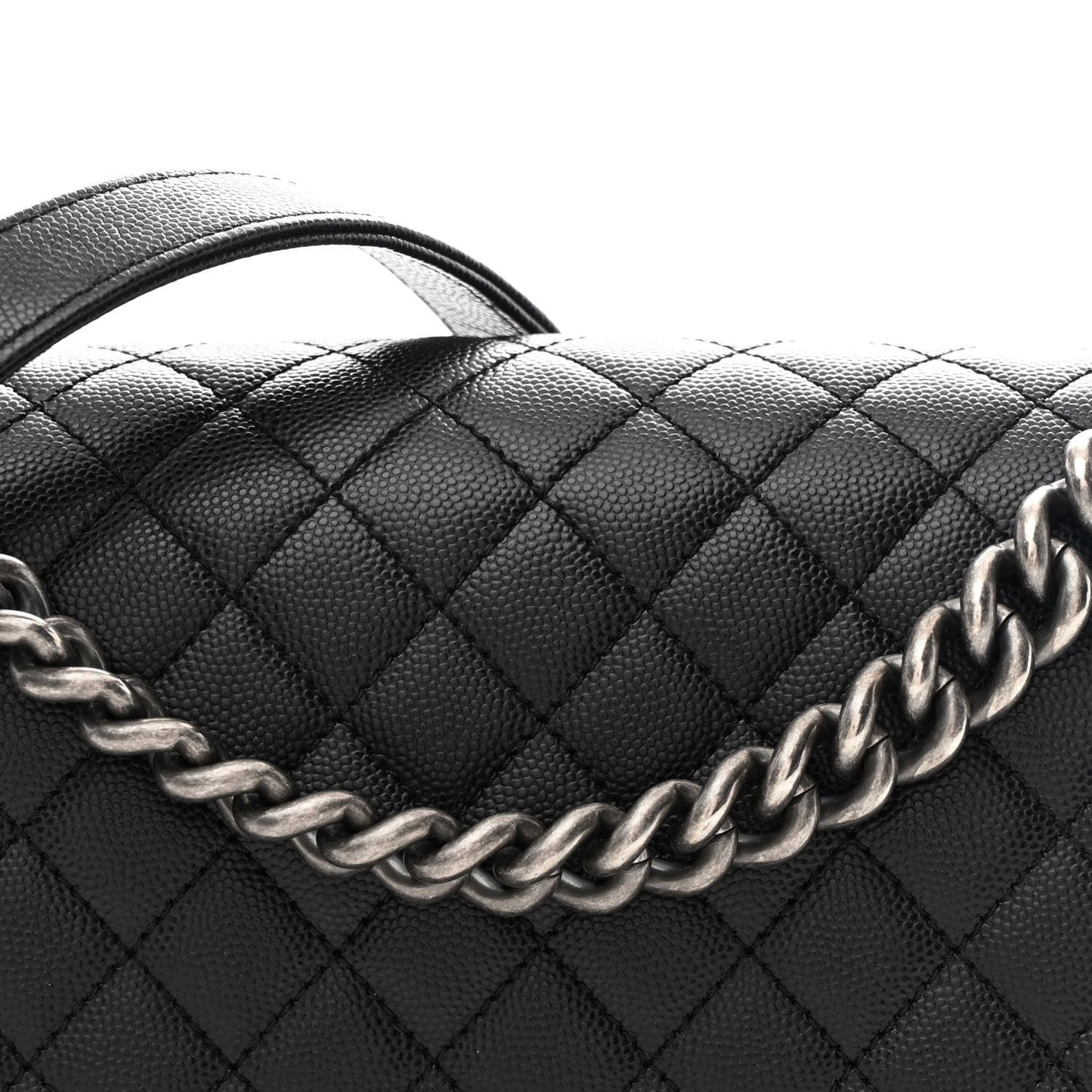 Caviar Quilted Medium Boy Flap Black