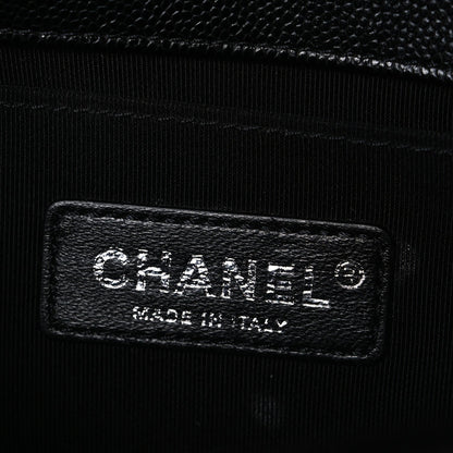 Caviar Quilted Small Boy Flap Black