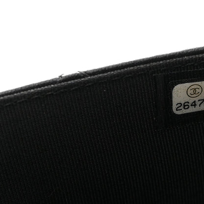 Lambskin Quilted Wallet On Chain WOC Black