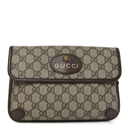 GG Supreme Monogram Neo Vintage Web Belt Bag Brown