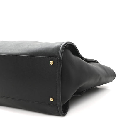 Calfskin Medium Deauville Tote Black Multicolor