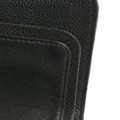 Caviar Quilted Small Double Flap Black