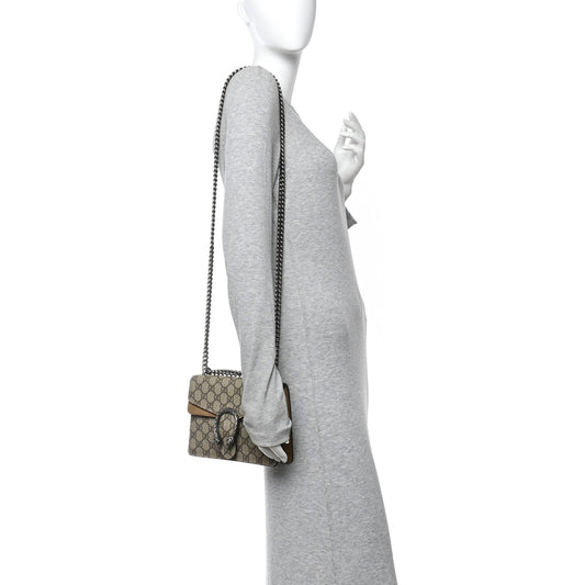 GG Supreme Monogram Mini Dionysus Shoulder Bag Taupe