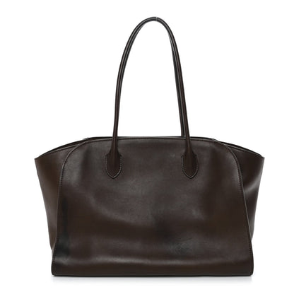Polished Saddle Calfskin Marlo 14 Dark Brown