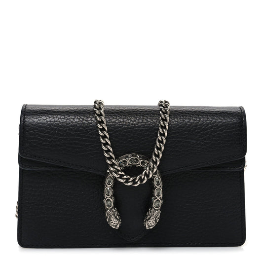 Calfskin Super Mini Dionysus Shoulder Bag Black