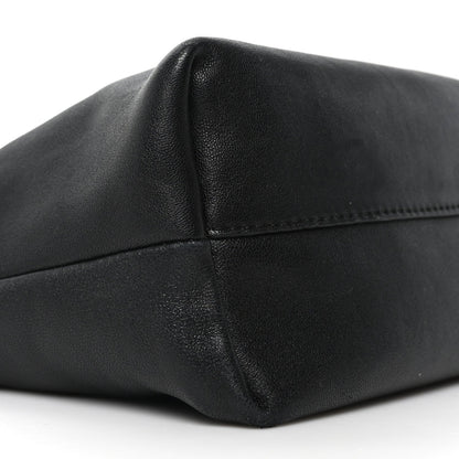 Mellow Nappa Medium Donut Chain Flamenco Knot Clutch Black