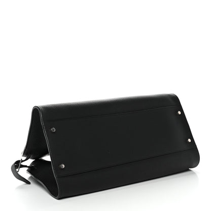 Matte Grained Calfskin EW Margaux Black