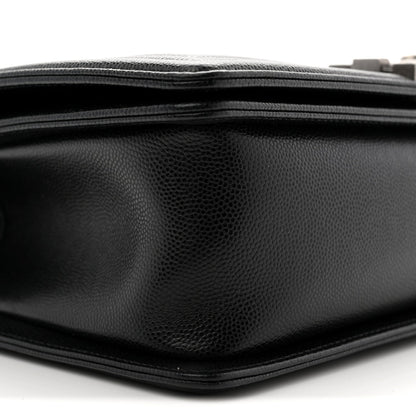 Caviar Quilted Medium Boy Flap Black