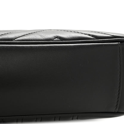 Calfskin Matelasse Medium GG Marmont Shoulder Bag Black