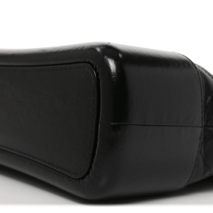 Aged Calfskin Quilted Medium Gabrielle Hobo Black