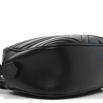 Calfskin Matelasse Small GG Marmont Chain Shoulder Bag Black