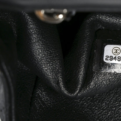 Lambskin Quilted Mini Rectangular Flap Black