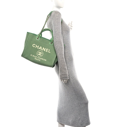 Mixed Fibers Small Deauville Tote Green