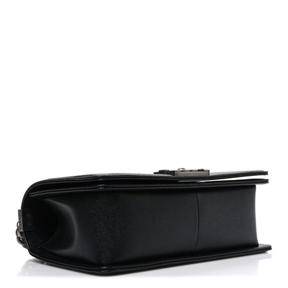 Caviar Quilted Medium Boy Flap Black