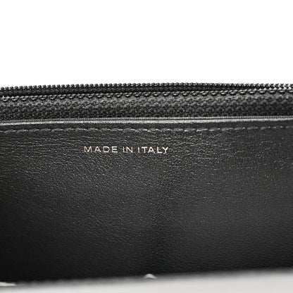Calfskin Elaphe Double Chevron Mini Wallet On Chain WOC Black