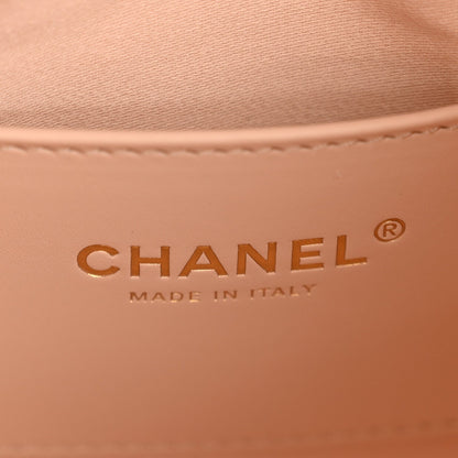 Metallic Caviar Quilted Small Chanel 25 Handbag Copper