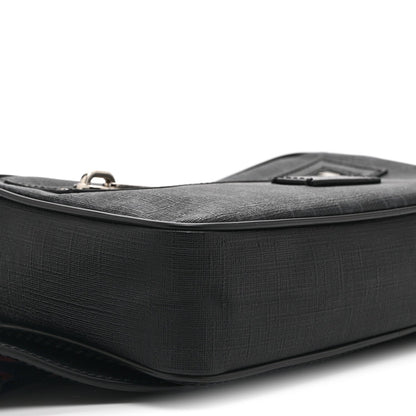 Soft GG Supreme Monogram Web Belt Bag Black Grey