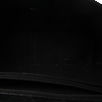 Grained Calfskin Quilted XXL Travel Flap Bag Black