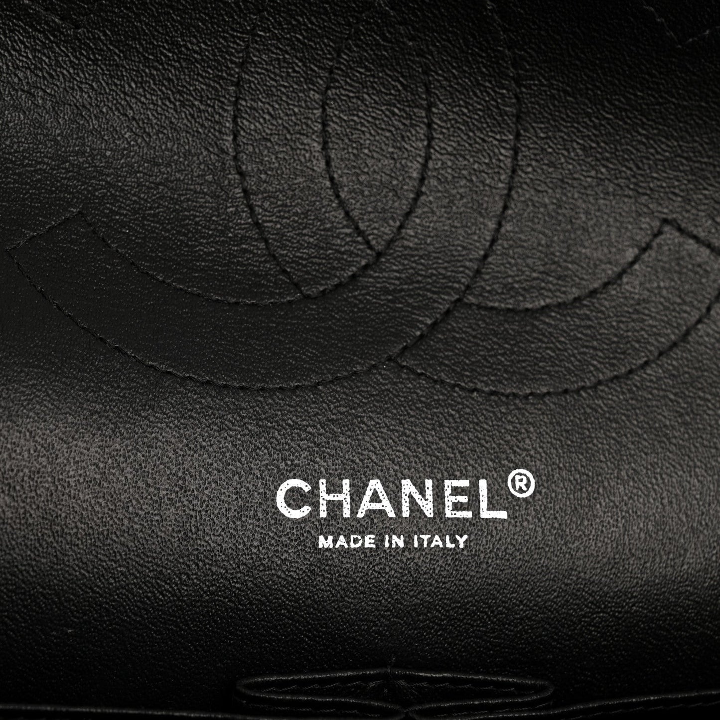 Patent Quilted Jumbo Double Flap Black