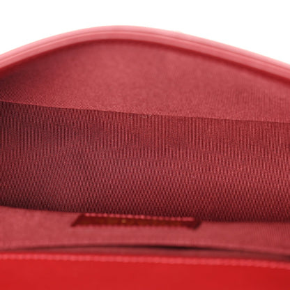Lambskin Quilted Medium Boy Flap Red