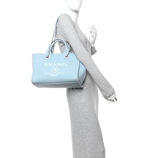 Mixed Fibers Small Deauville Tote Light Blue