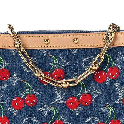 LV X TM Monogram Denim Cerises Pochette Accessories Blue