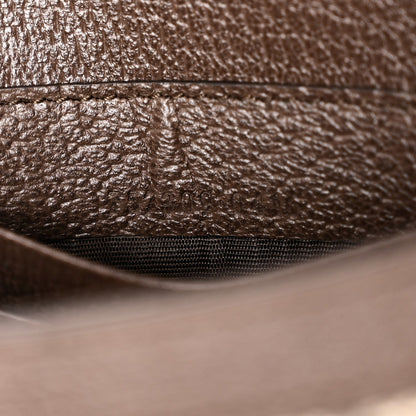 GG Supreme Monogram Textured Dollar Calfskin Web Mini Ophidia Flap Shoulder Bag Beige Ebony New Acero