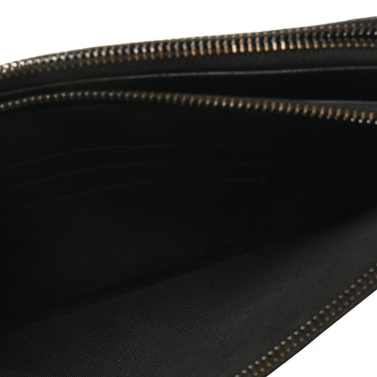 Lambskin Quilted Small Boy Clutch With Chain So Black