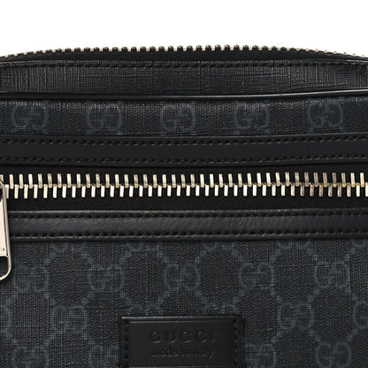 Soft GG Supreme Monogram Web Belt Bag Black Grey