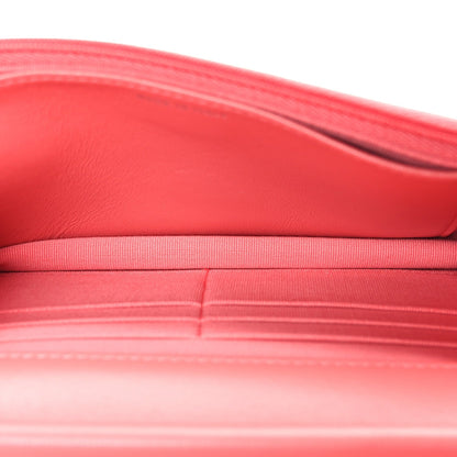 Lambskin Quilted Wallet On Chain WOC Pink