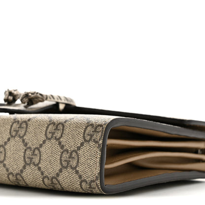 GG Supreme Monogram Mini Dionysus Chain Wallet Beige Taupe