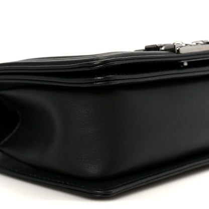 Calfskin Strass Crystal Small Boy Flap Black