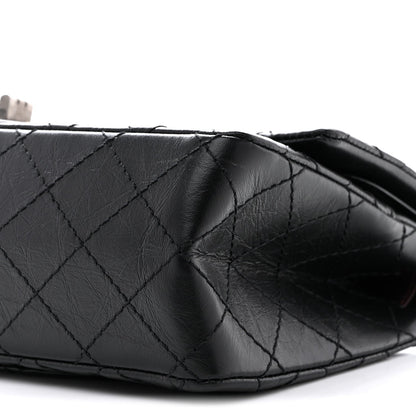 Aged Calfskin Quilted 2.55 Reissue 225 Flap Black