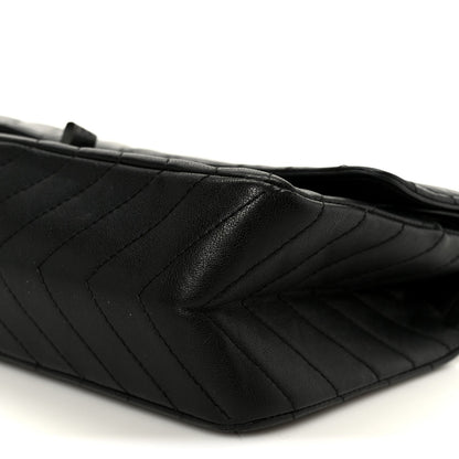 Sheepskin Chevron Quilted 2.55 Reissue 225 Double Flap So Black