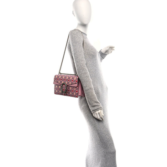 Calfskin Valentine's Day Exclusive Small Dionysus Bag Pink